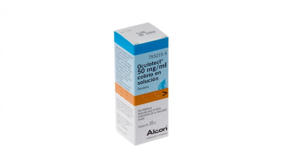OCULOTECT 50 mg/ml COLIRIO EN SOLUCION , 1 frasco de 10 ml fotografía del envase.
