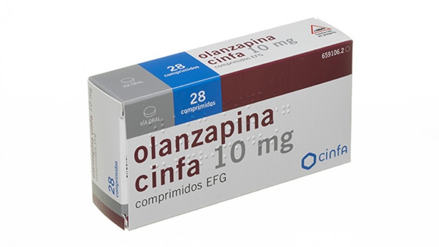 OLANZAPINA CINFA 10 mg COMPRIMIDOS EFG, 28 comprimidos fotografía del envase.
