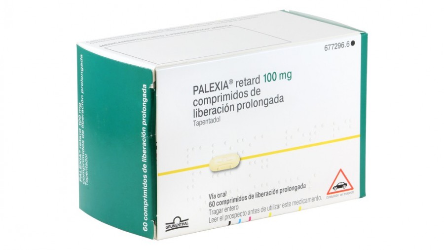PALEXIA RETARD 100 mg COMPRIMIDOS DE LIBERACION PROLONGADA, 60 comprimidos fotografía del envase.