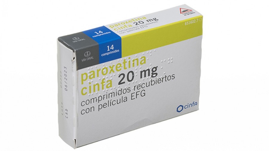 PAROXETINA CINFA 20 mg COMPRIMIDOS RECUBIERTOS CON PELICULA EFG , 28 comprimidos fotografía del envase.