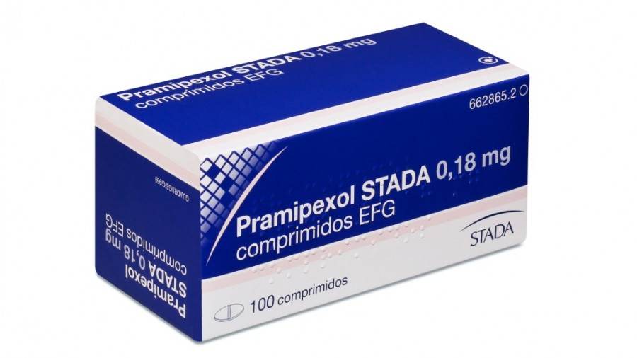 PRAMIPEXOL STADA 0.18 mg COMPRIMIDOS EFG , 100 comprimidos fotografía del envase.