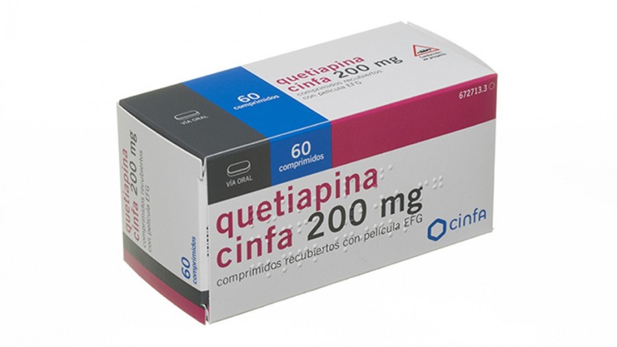 QUETIAPINA CINFA 200 mg COMPRIMIDOS RECUBIERTOS CON PELICULA EFG, 60 comprimidos fotografía del envase.