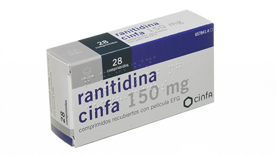 RANITIDINA CINFA 150 mg COMPRIMIDOS RECUBIERTOS CON PELICULA EFG, 28 comprimidos fotografía del envase.