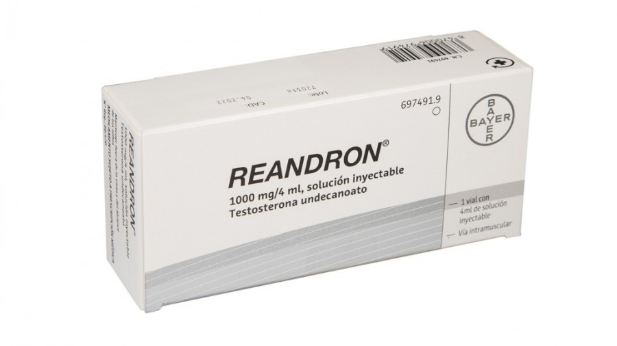 REANDRON  1000 mg/4 ml SOLUCION INYECTABLE , 1 vial de 4 ml fotografía del envase.