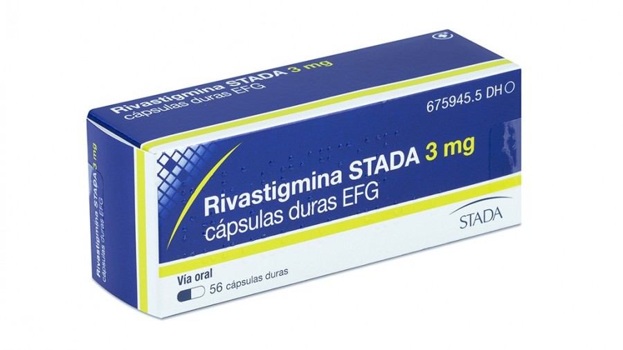 RIVASTIGMINA STADA 3 mg CAPSULAS DURAS EFG , 112 cápsulas (PVC/PVC/AL) fotografía del envase.