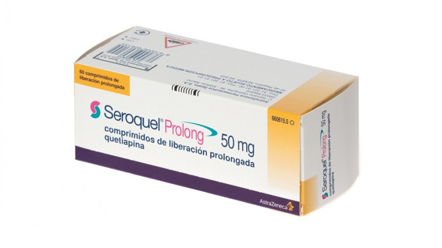 SEROQUEL PROLONG 50 mg COMPRIMIDOS DE LIBERACION PROLONGADA, 10 comprimidos fotografía del envase.