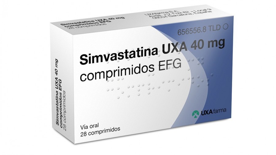 SIMVASTATINA VEGAL 40 mg COMPRIMIDOS EFG, 28 comprimidos fotografía del envase.
