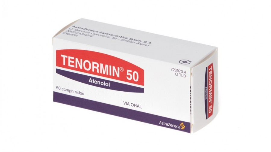 TENORMIN 50 mg COMPRIMIDOS , 60 comprimidos fotografía del envase.