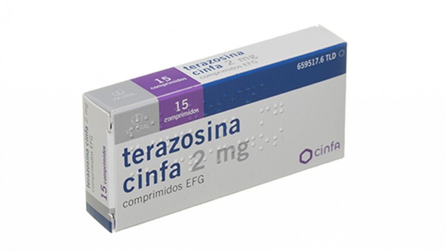 TERAZOSINA CINFA 2 mg COMPRIMIDOS EFG , 15 comprimidos fotografía del envase.