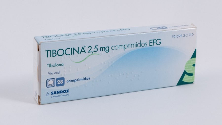 TIBOCINA 2,5 MG COMPRIMIDOS EFG , 28 comprimidos fotografía del envase.