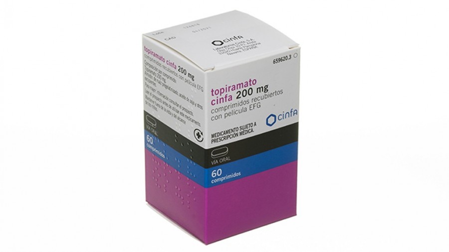 TOPIRAMATO CINFA 200 mg COMPRIMIDOS RECUBIERTOS CON PELICULA EFG, 60 comprimidos (FRASCO) fotografía del envase.