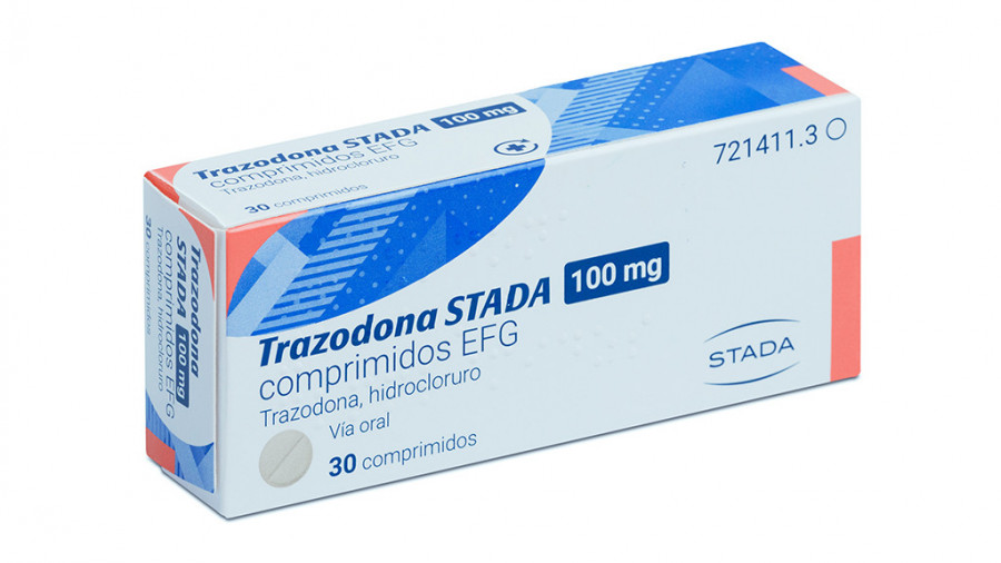 TRAZODONA STADA 100 MG COMPRIMIDOS EFG 30 comprimidos (Blister PVC/Al) fotografía del envase.