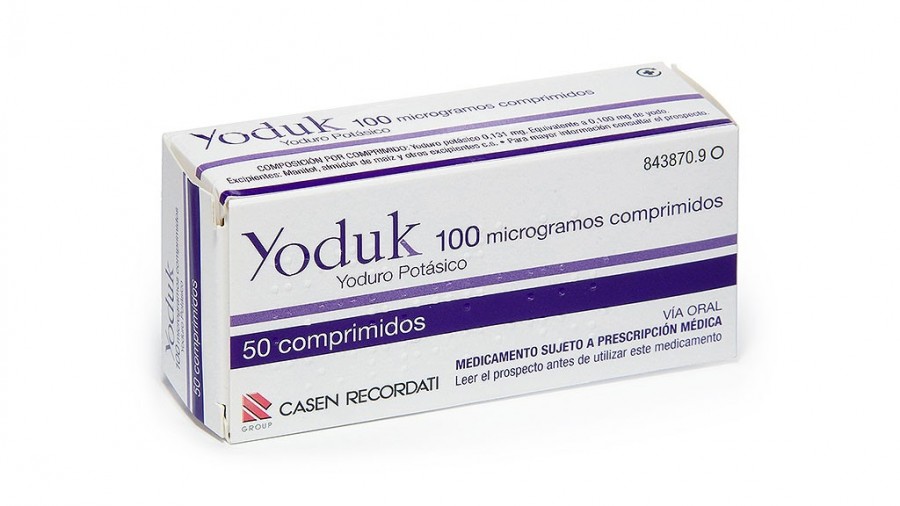 YODUK 100 microgramos COMPRIMIDOS, 50 comprimidos fotografía del envase.