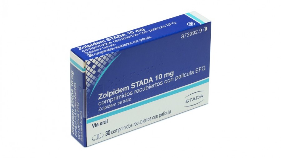 ZOLPIDEM STADA 10 mg COMPRIMIDOS RECUBIERTOS EFG , 30 comprimidos fotografía del envase.