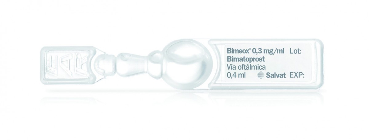 BIMEOX 0,3 MG/ML COLIRIO EN SOLUCION EN ENVASE UNIDOSIS, 30 envases unidosis de 0,4 ml fotografía de la forma farmacéutica.