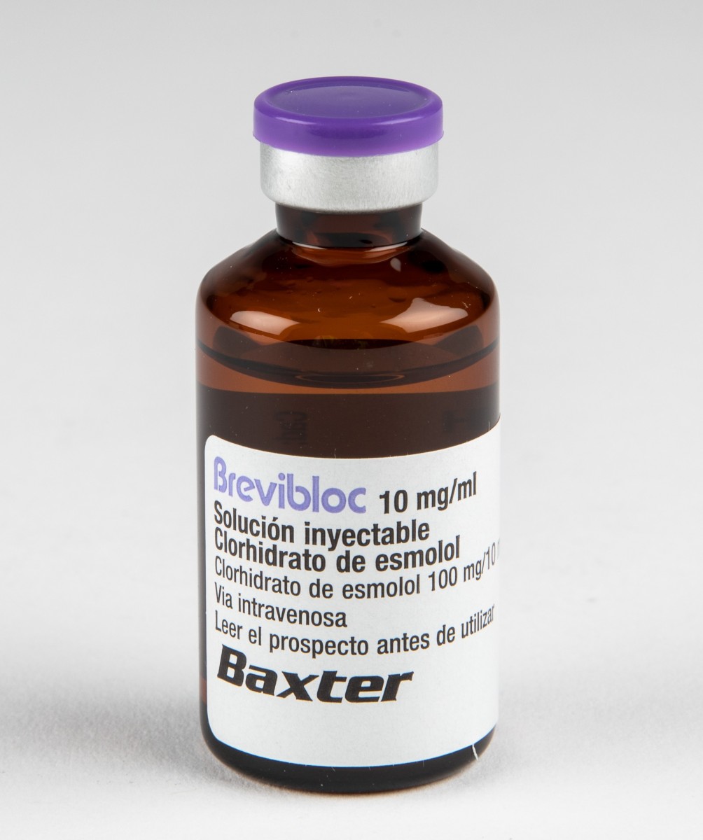 BREVIBLOC  10 mg/ml SOLUCION INYECTABLE , 5 viales de 10 ml fotografía de la forma farmacéutica.