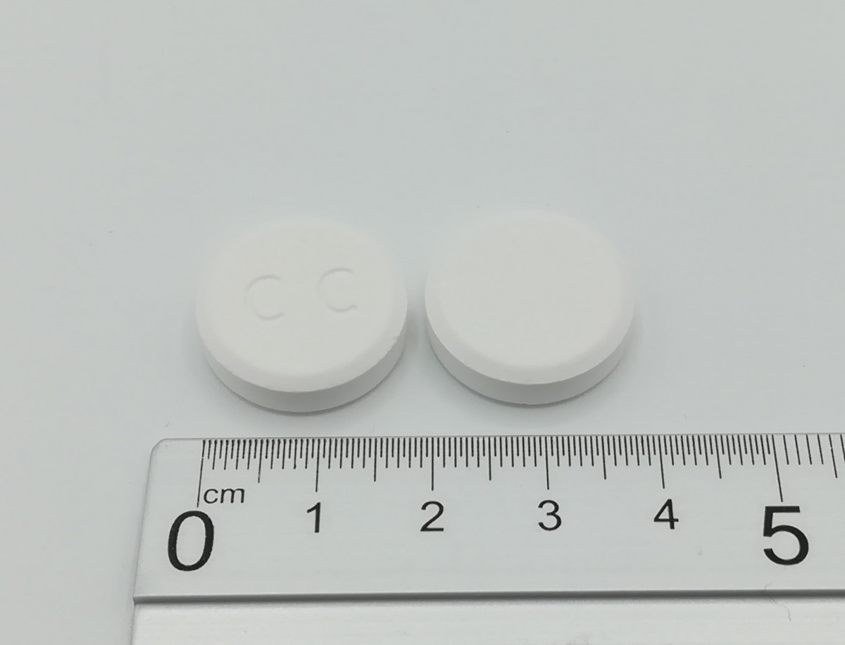 CARBONATO CALCICO/COLECALCIFEROL NORMON 1500 mg/400 U.I. COMPRIMIDOS MASTICABLES EFG, 60 comprimidos fotografía de la forma farmacéutica.