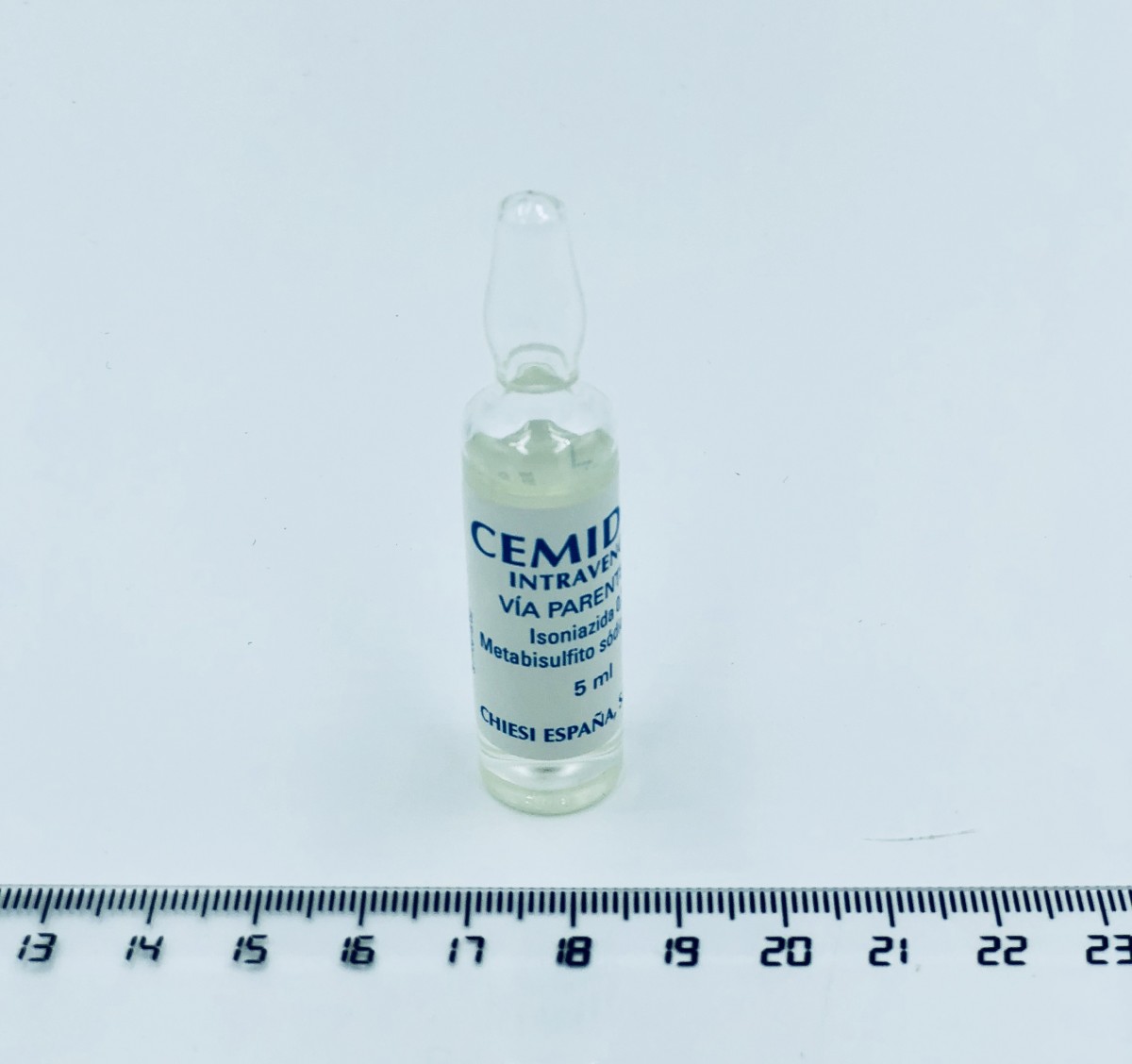 CEMIDON 60 MG/ML SOLUCIÓN INYECTABLE, 5 ampollas de 5 ml fotografía de la forma farmacéutica.