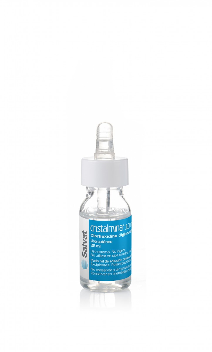 CRISTALMINA 10 mg/ml SOLUCION CUTANEA, 1 frasco de 125 ml fotografía de la forma farmacéutica.