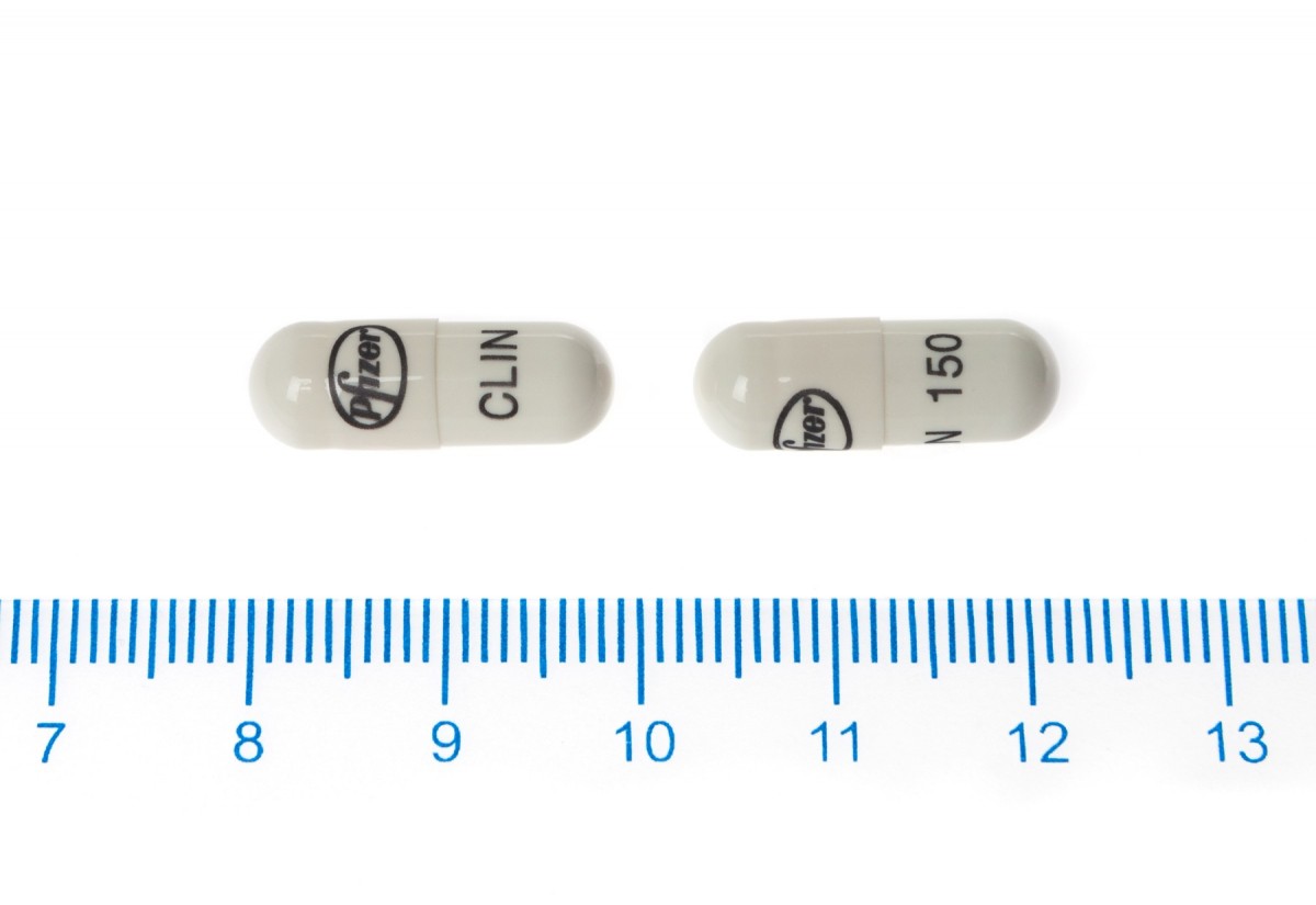 DALACIN 150 mg CAPSULAS DURAS , 500 cápsulas fotografía de la forma farmacéutica.