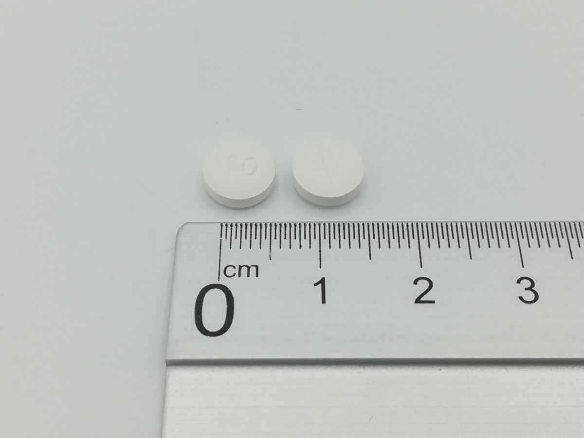 ESCITALOPRAM NORMON 10 mg COMPRIMIDOS RECUBIERTOS CON PELICULA EFG, 56 comprimidos fotografía de la forma farmacéutica.