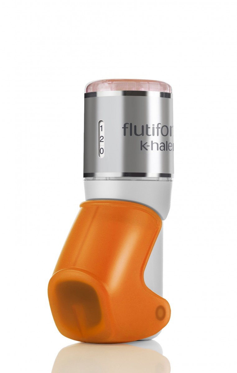 FLUTIFORM K-HALER 125 MICROGRAMOS/5 MICROGRAMOS/INHALACION SUSPENSION PARA INHALACION EN ENVASE A PRESION, 1 inhalador de 120 dosis fotografía de la forma farmacéutica.