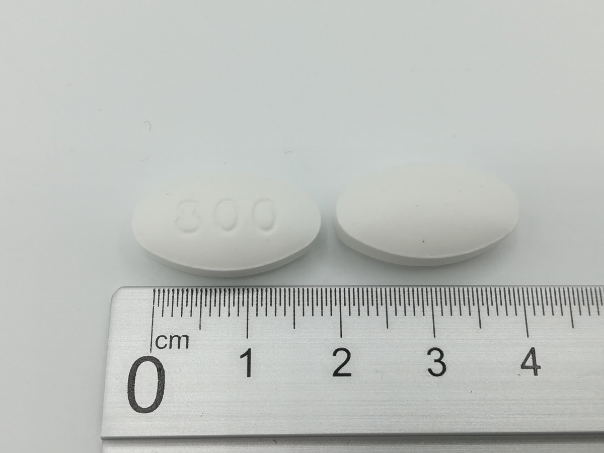 GABAPENTINA NORMON 800 mg COMPRIMIDOS RECUBIERTOS CON PELICULA EFG , 500 comprimidos fotografía de la forma farmacéutica.