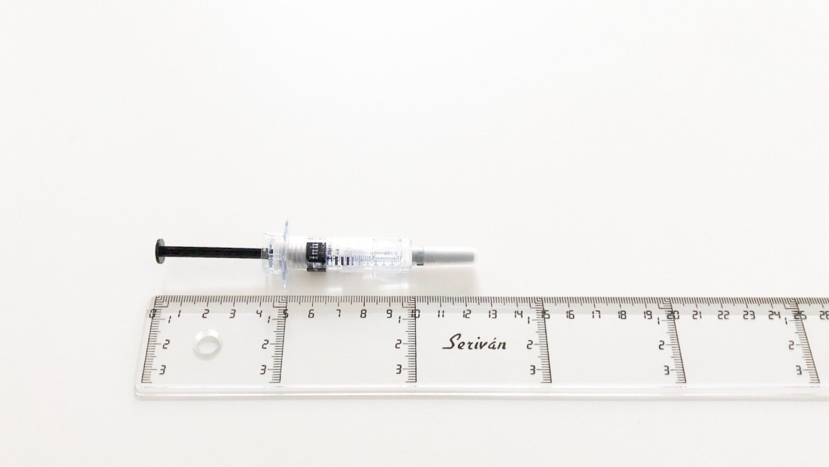 INHIXA 10.000 UI (100 MG)/1 ML SOLUCION INYECTABLE, 2 jeringas precargadas de 1 ml (aguja con protector) fotografía de la forma farmacéutica.