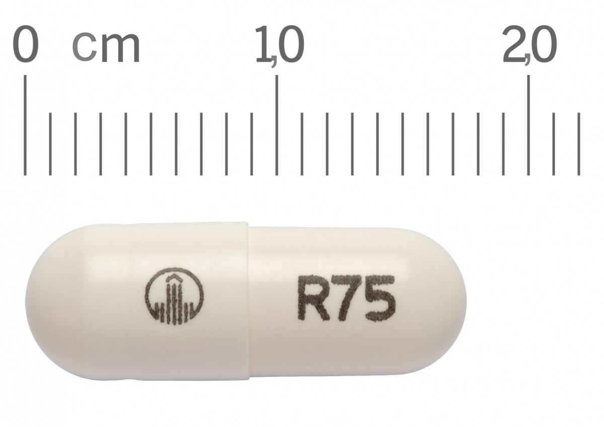 PRADAXA 75 mg CAPSULAS DURAS, 30 cápsulas fotografía de la forma farmacéutica.