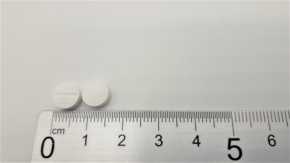 SERTRALINA NORMON 50 mg COMPRIMIDOS RECUBIERTOS CON PELICULA EFG, 30 comprimidos fotografía de la forma farmacéutica.