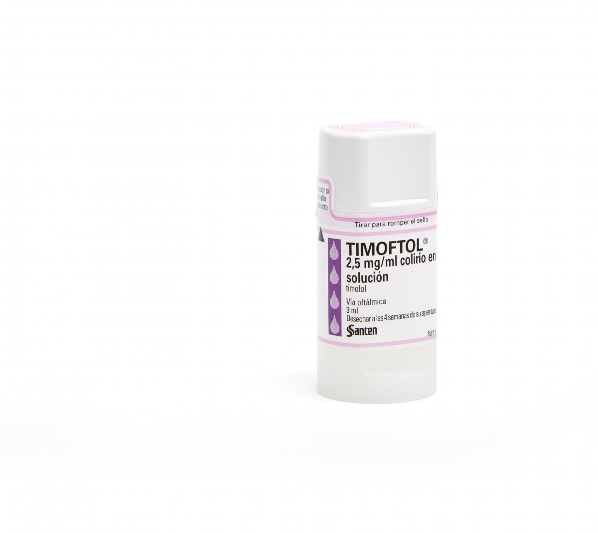 TIMOFTOL 2,5 mg/ml COLIRIO EN SOLUCION, 1 frasco de 5 ml fotografía de la forma farmacéutica.