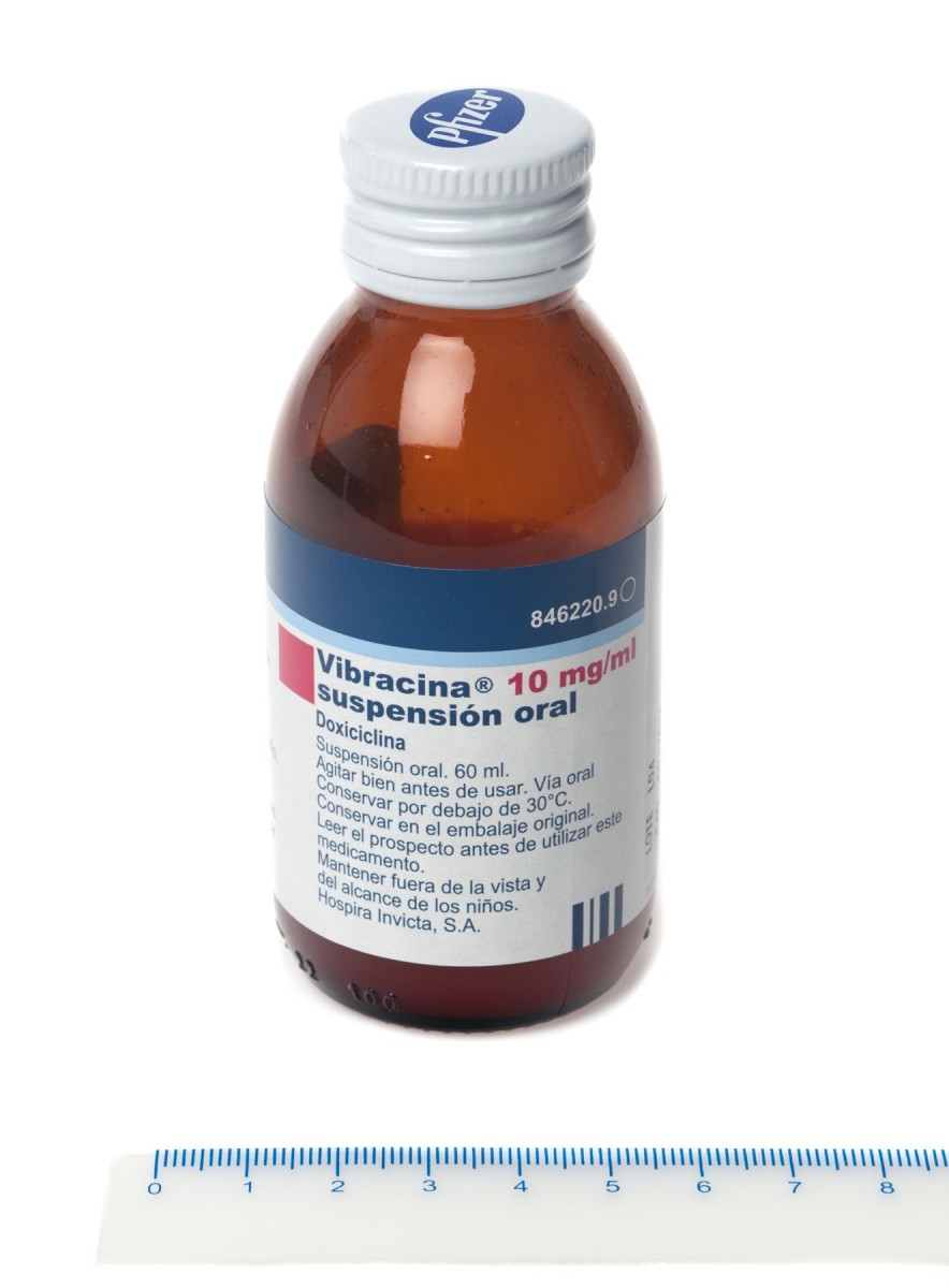 VIBRACINA 10 mg/ml SUSPENSIÓN ORAL , 1 frasco de 60 ml fotografía de la forma farmacéutica.