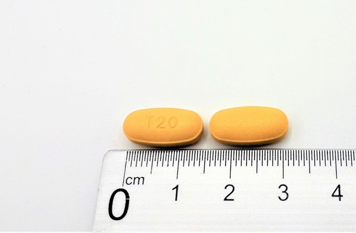 VICTOGON 20 MG COMPRIMIDOS RECUBIERTOS CON PELICULA EFG, 12 comprimidos (Blister Al/PVC) fotografía de la forma farmacéutica.