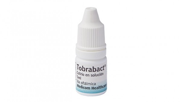 TOBRABACT 3,0 mg/ml COLIRIO EN SOLUCION , 1 frasco de 5 ml fotografía de la forma farmacéutica.