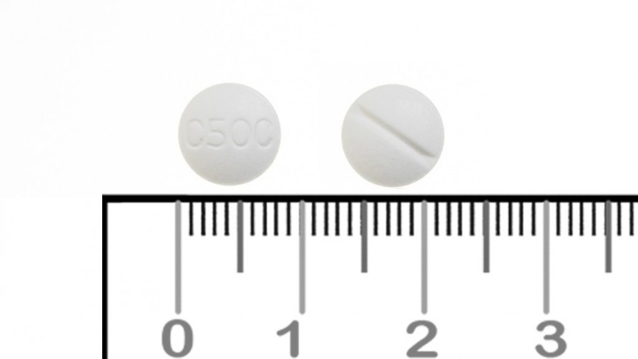 CAPTOPRIL CINFA 50 mg COMPRIMIDOS EFG , 30 comprimidos fotografía de la forma farmacéutica.
