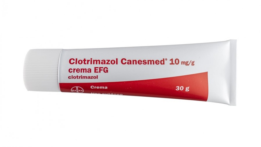 CLOTRIMAZOL CANESMED 10 mg/g CREMA EFG , 1 tubo de 30 g fotografía de la forma farmacéutica.