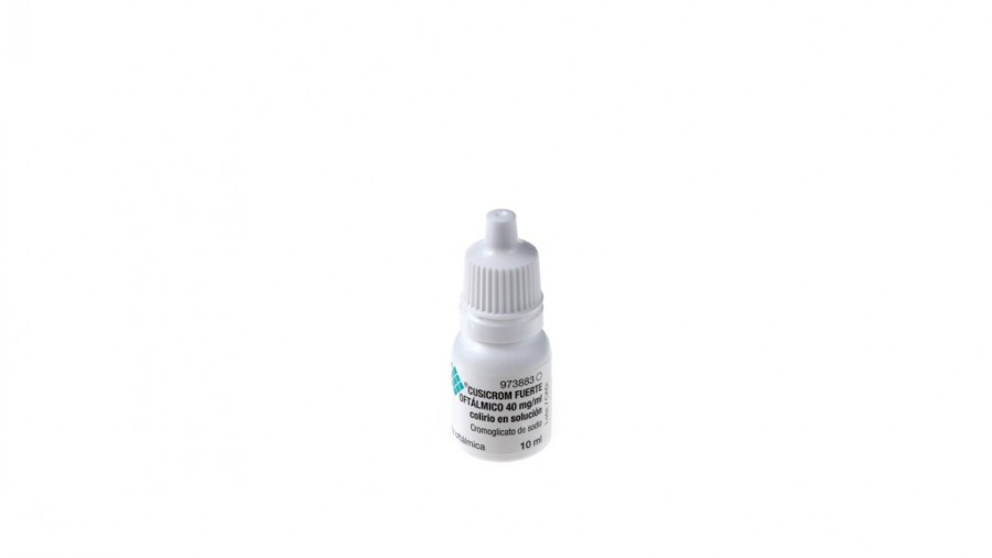 CUSICROM FUERTE OFTÁLMICO 40 mg/ml COLIRIO EN SOLUCIÓN, 1 frasco de 10 ml fotografía de la forma farmacéutica.