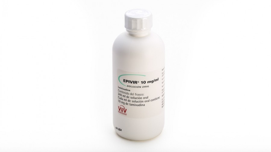 EPIVIR 10 MG/ML SOLUCION ORAL, 1 frasco de 240 ml fotografía de la forma farmacéutica.