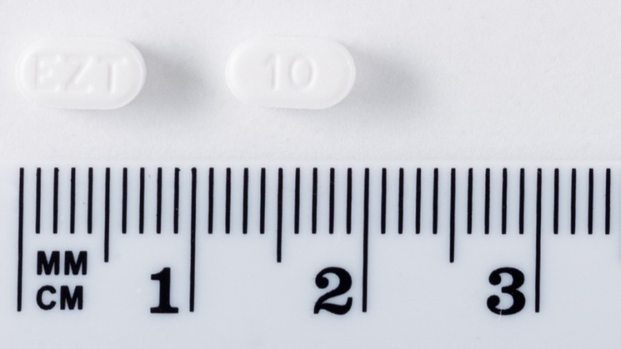 EZETIMIBA SANDOZ 10 MG COMPRIMIDOS EFG , 28 comprimidos fotografía de la forma farmacéutica.