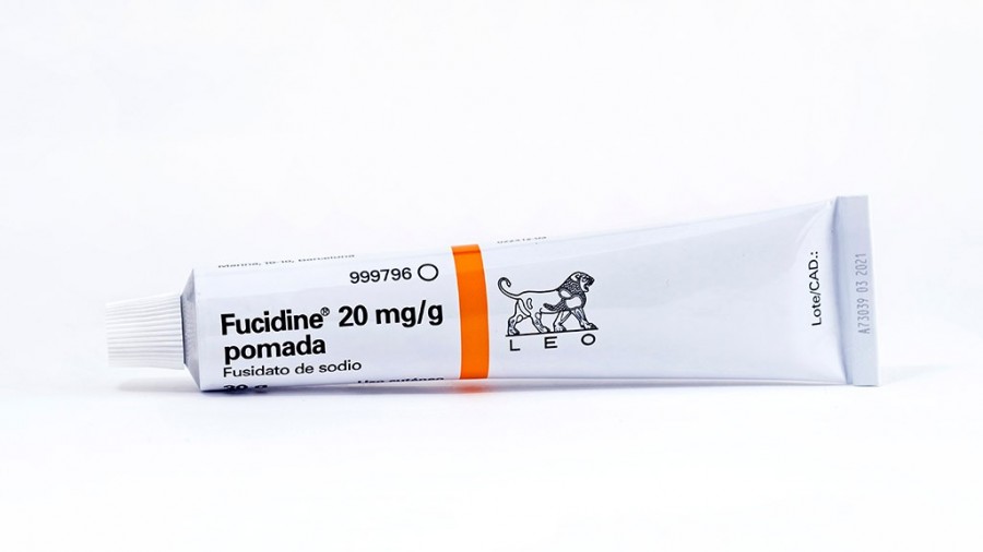 FUCIDINE 20 mg/g POMADA, 1 tubo de 15 g fotografía de la forma farmacéutica.