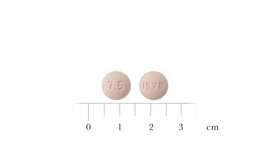 IVABRADINA STADA 7,5 MG COMPRIMIDOS RECUBIERTOS CON PELICULA EFG, 56 comprimidos (Blister PVC/PE/PVDC/Al) fotografía de la forma farmacéutica.