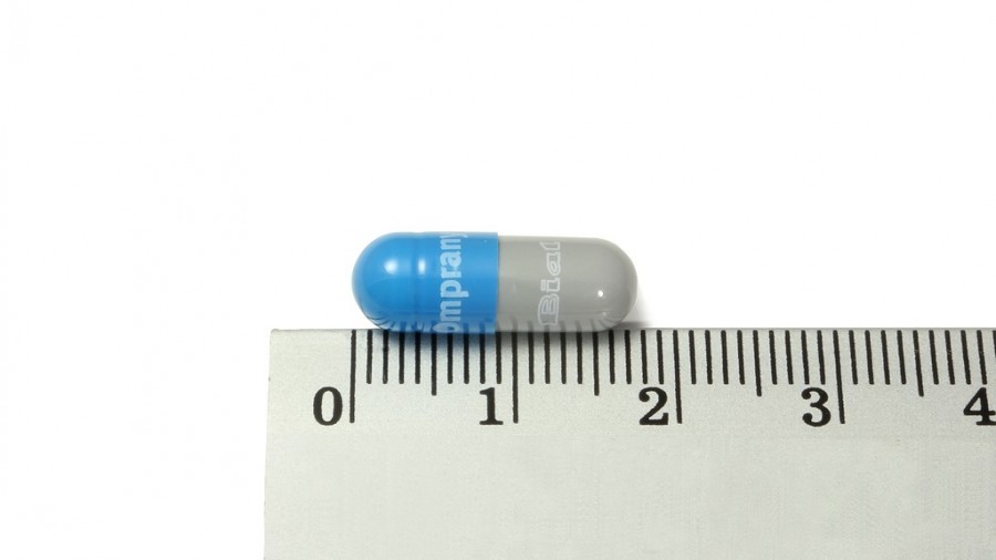 OMPRANYT 20 mg CAPSULAS DURAS GASTRORRESISTENTES, 28 cápsulas fotografía de la forma farmacéutica.