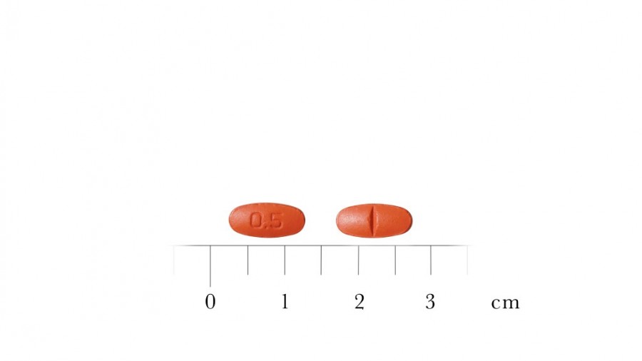 RISPERIDONA STADA 0,5 mg COMPRIMIDOS RECUBIERTOS CON PELICULA, 56 comprimidos fotografía de la forma farmacéutica.