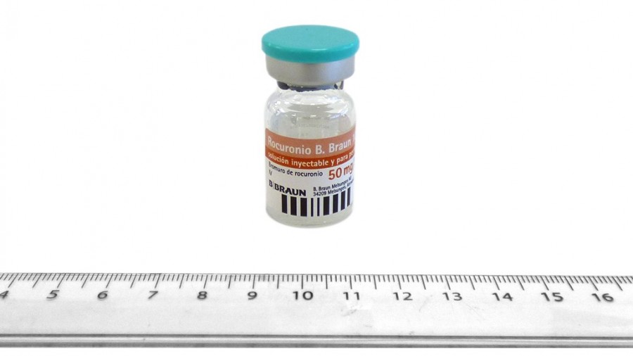 ROCURONIO B. BRAUN 10 mg/ml SOLUCION INYECTABLE Y PARA PERFUSION EFG , 10 viales de 10 ml fotografía de la forma farmacéutica.