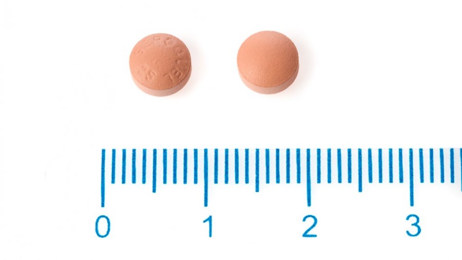 SEROQUEL  25 mg COMPRIMIDOS RECUBIERTOS CON PELICULA , 6 comprimidos fotografía de la forma farmacéutica.