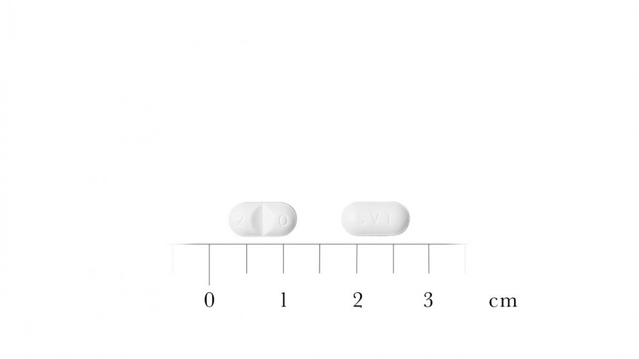 SIMVASTATINA STADA 20 mg COMPRIMIDOS RECUBIERTOS CON PELICULA EFG, 28 comprimidos fotografía de la forma farmacéutica.