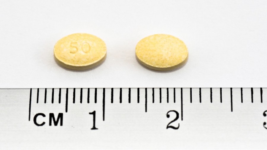 SPEDRA 50 mg comprimidos 4 COMPRIMIDOS fotografía de la forma farmacéutica.