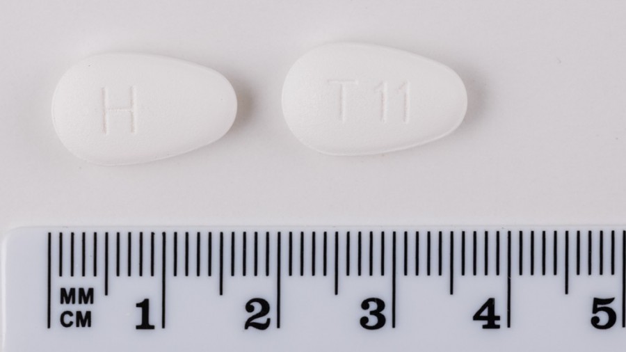 TENOFOVIR DISOPROXILO SANDOZ 245 MG COMPRIMIDOS RECUBIERTOS CON PELICULA EFG, 30 comprimidos fotografía de la forma farmacéutica.